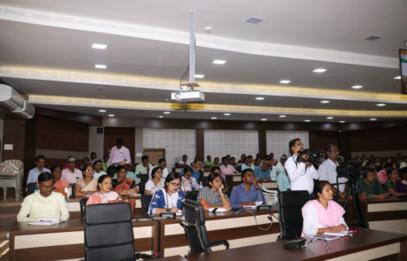 Officials on Election Duty attending the Accessible Election Session of Samir Ghosh at Collectorate Aurangabad, Mar 2019
